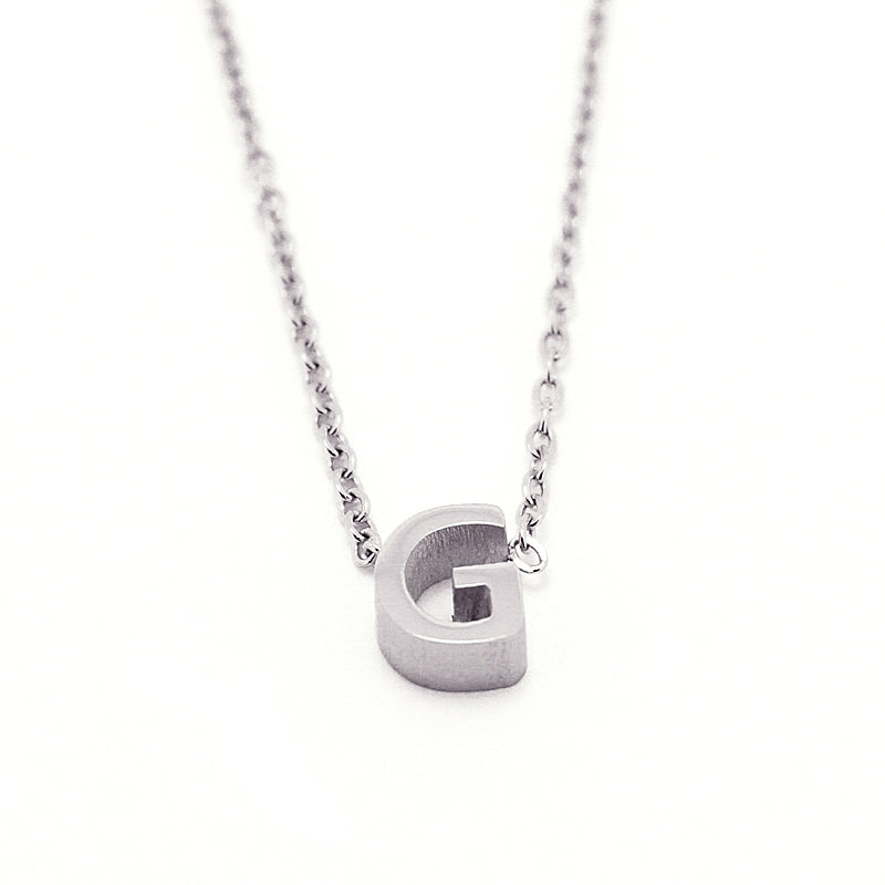 Collar Inicial Pequeña Plateado G Anartxy
