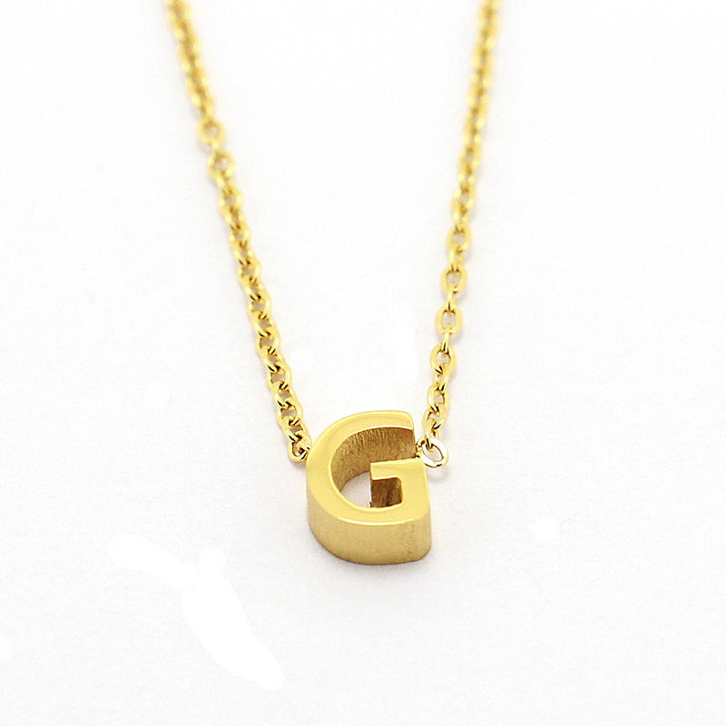 Collar Inicial Pequeña Dorado G Anartxy