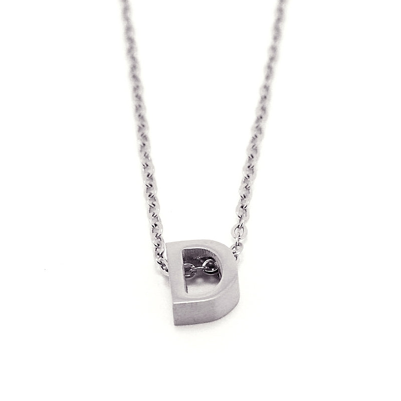 Collar Inicial Pequeña Plateado D Anartxy