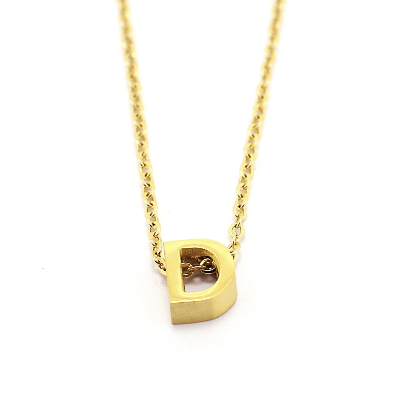 Collar Inicial Pequeña Dorado D Anartxy