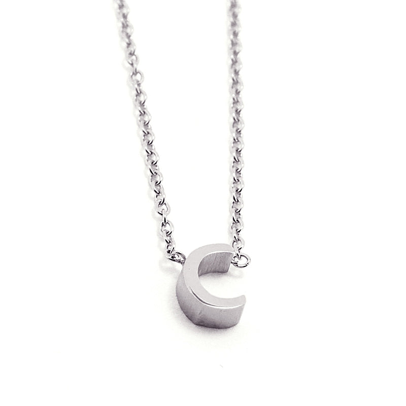 Collar Inicial Pequeña Plateado C Anartxy