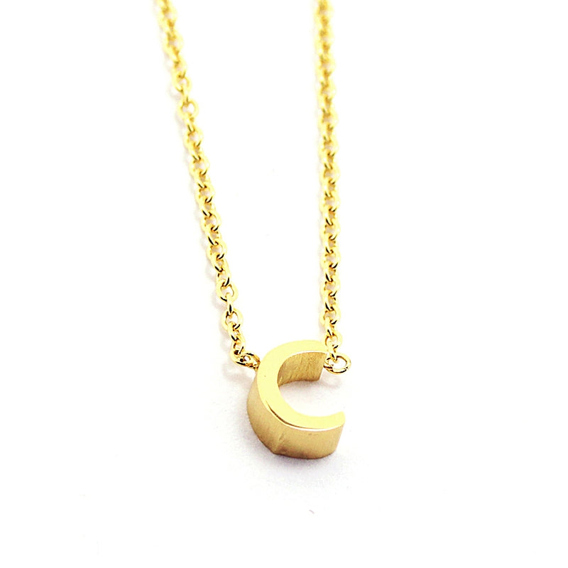 Collar Inicial Pequeña Dorado C Anartxy