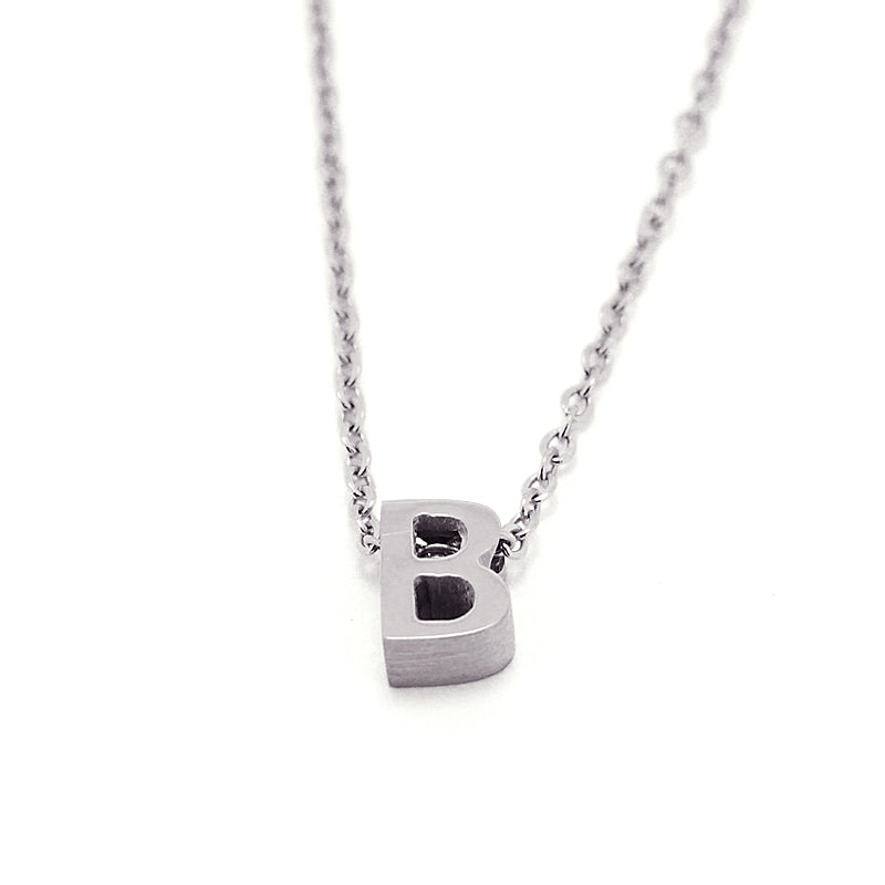 Collar Inicial Pequeña Plateado B Anartxy