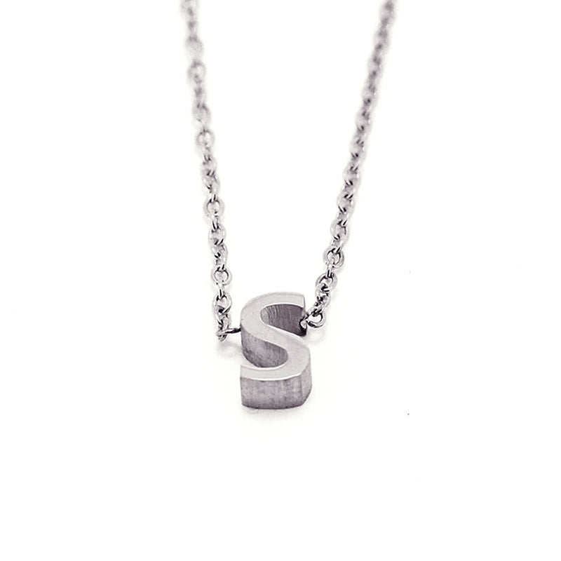 Collar Inicial Pequeña Plateado S Anartxy