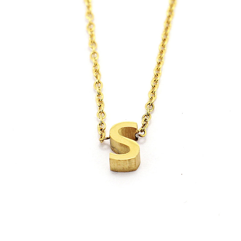 Collar Inicial Pequeña Dorado S Anartxy