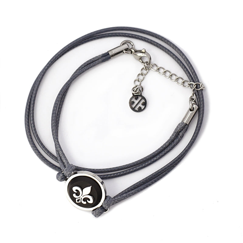 Pulsera doble vuelta flor de lis H200 - Anartxy