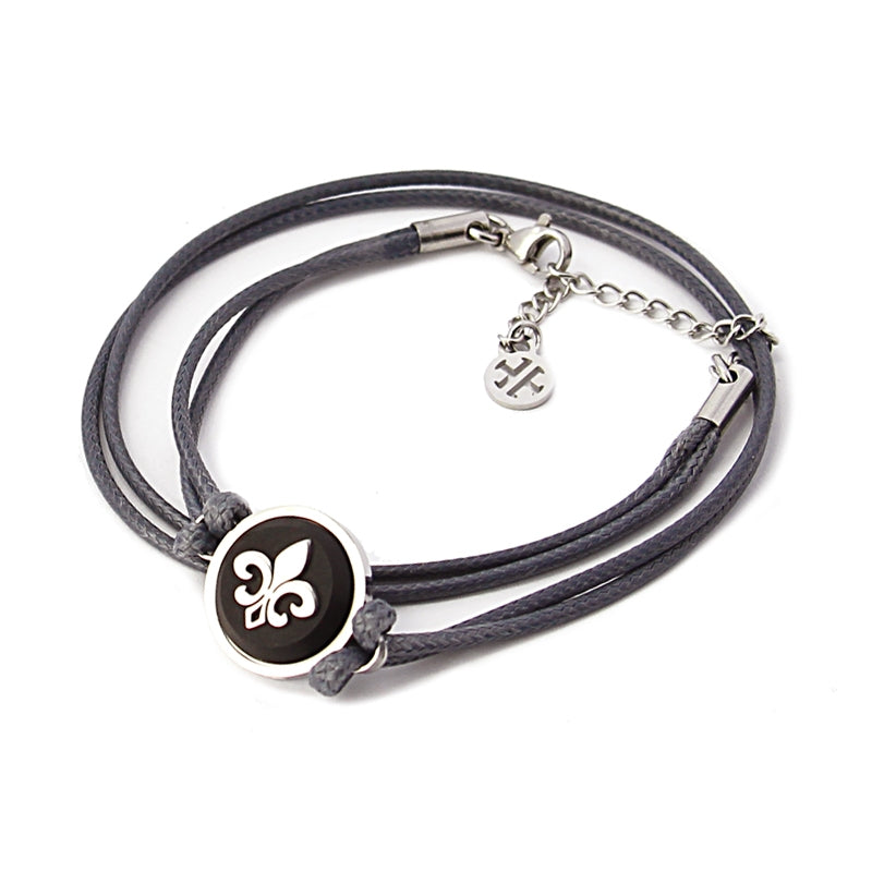 Pulsera doble vuelta flor de lis H200 - Anartxy
