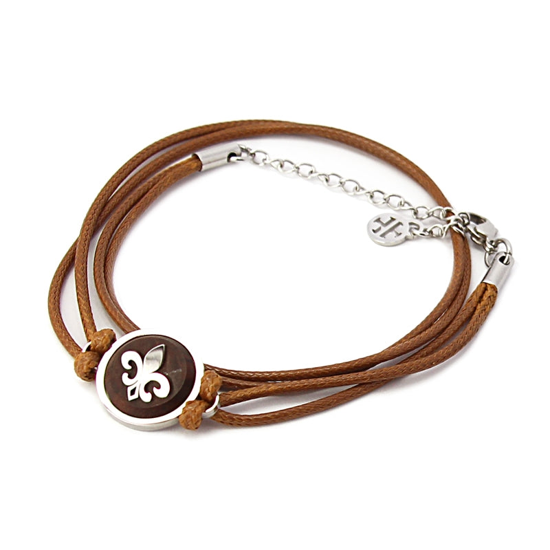 Pulsera doble vuelta flor de lis H200 - Anartxy