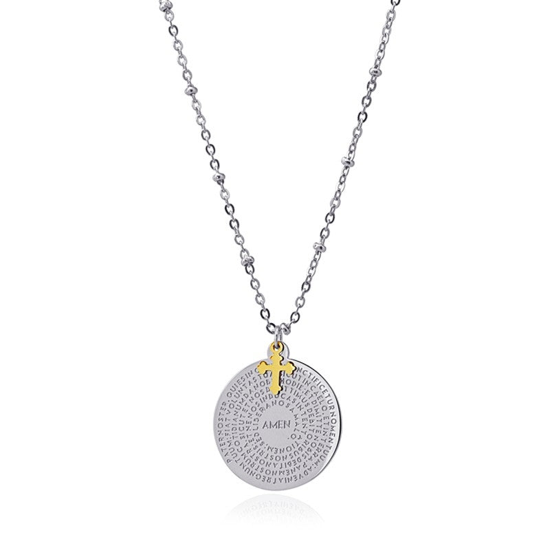 Collar Padre Nuestro Plateado Anartxy
