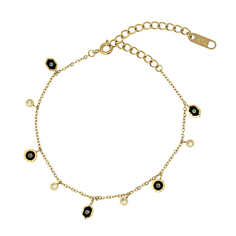 Pulsera esmalte cerámico BPU269 Negro Anartxy