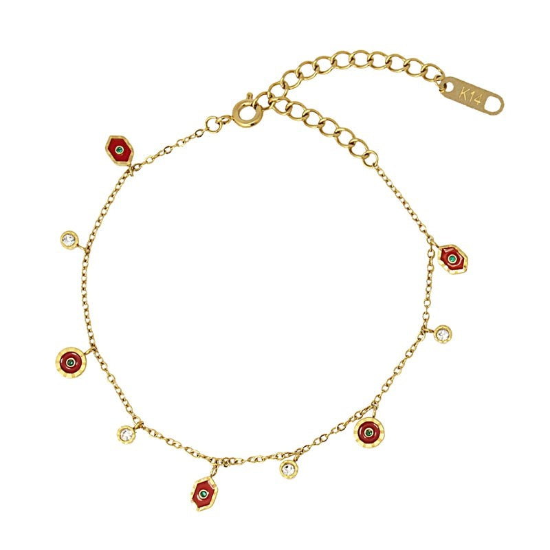Pulsera esmalte cerámico BPU269 Rojo Anartxy