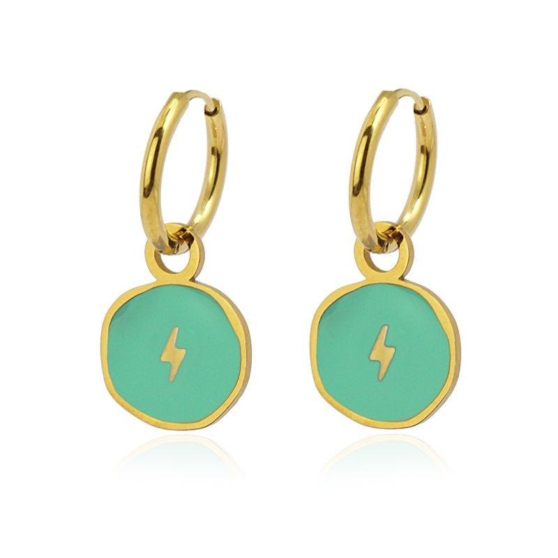 Pendientes esmalte BPE786 Verde Anartxy