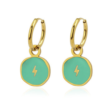 Pendientes esmalte BPE786 Verde Anartxy