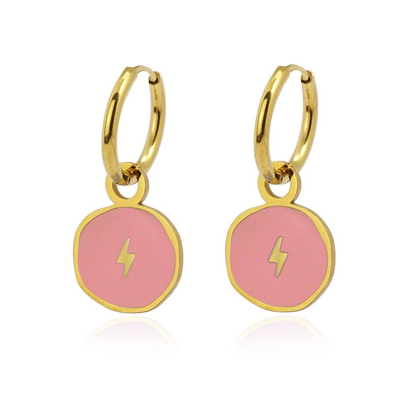 Pendientes esmalte BPE786 Rosa Anartxy
