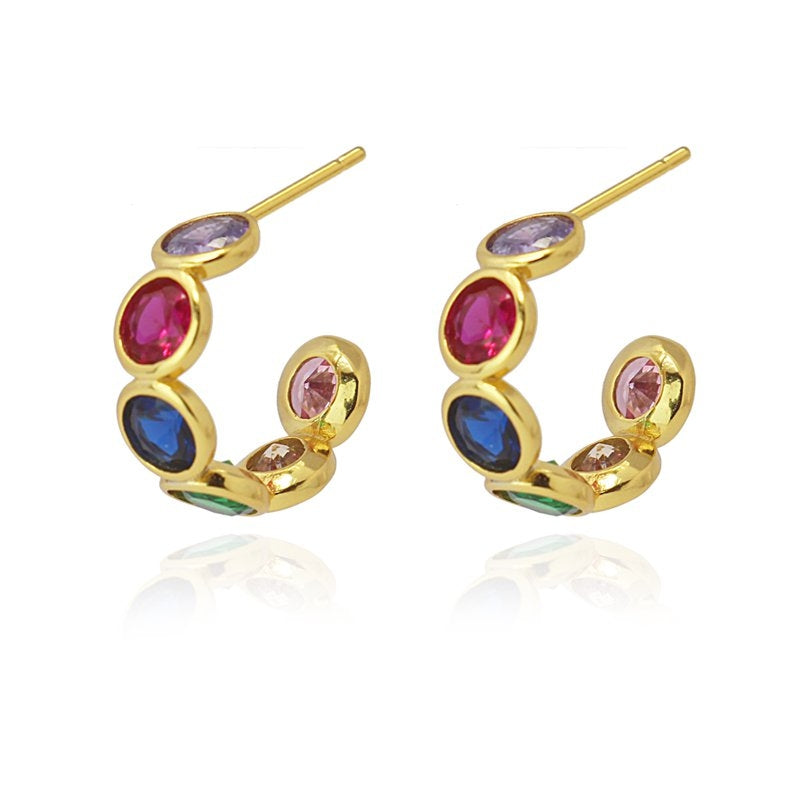 Aros plata con circonitas combo