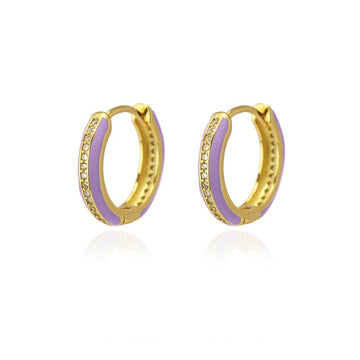 Aros plata Color Morado Anartxy