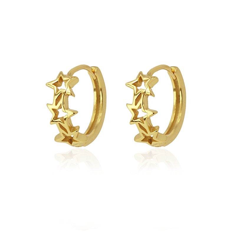 Mini aros plata Julieta Dorado Anartxy