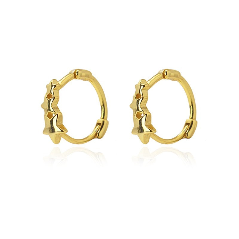Mini aros plata Iklil Dorado Anartxy
