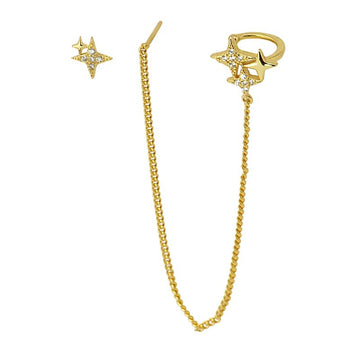 Pendientes plata Gladis Dorado Anartxy