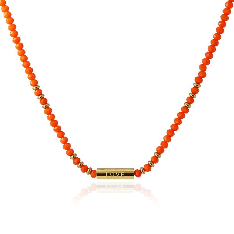 Collar Mensaje Naranja Anartxy