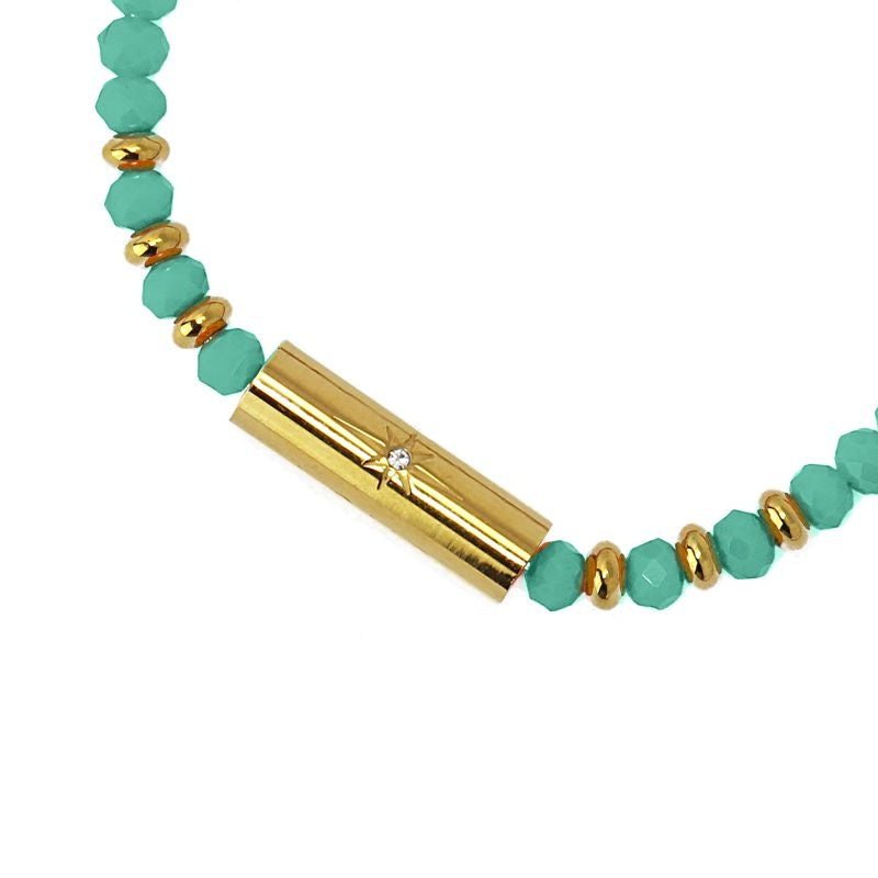 Pulsera de cuentas cristal coloreado