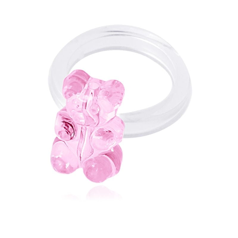 anillo plástico osito gelatina anartxy rosa