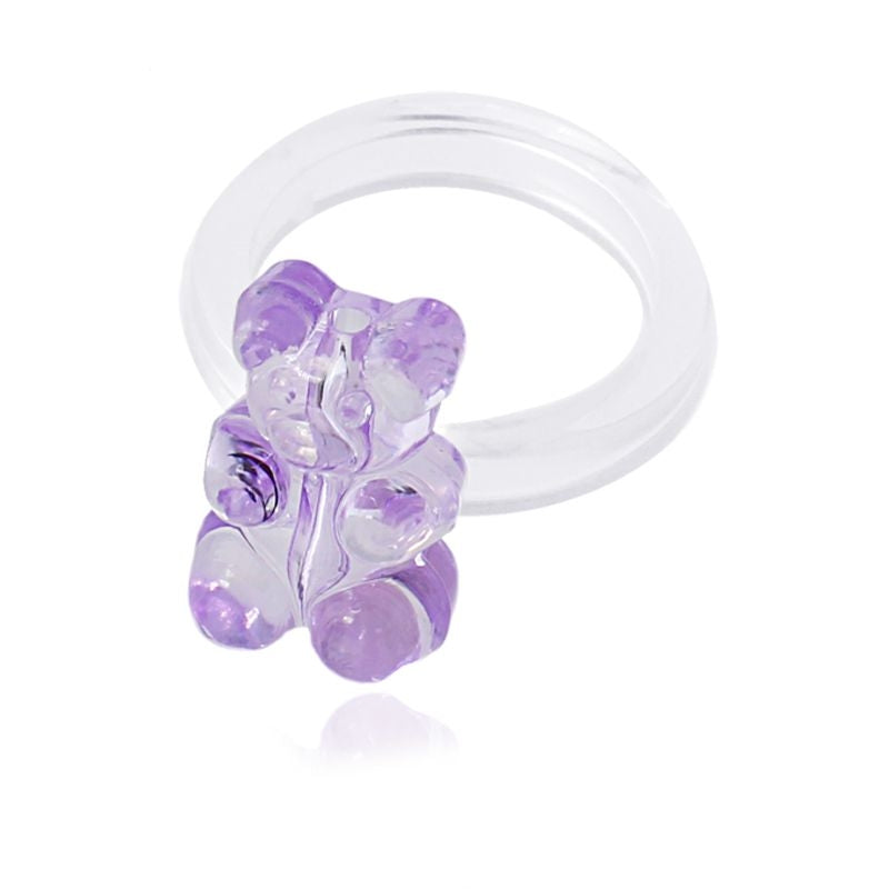 anillo plástico osito gelatina anartxy lila