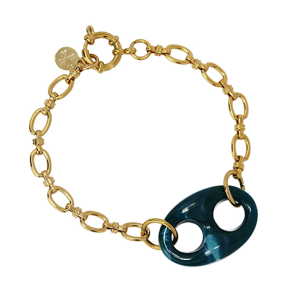 Pulsera eslabones marinera azul