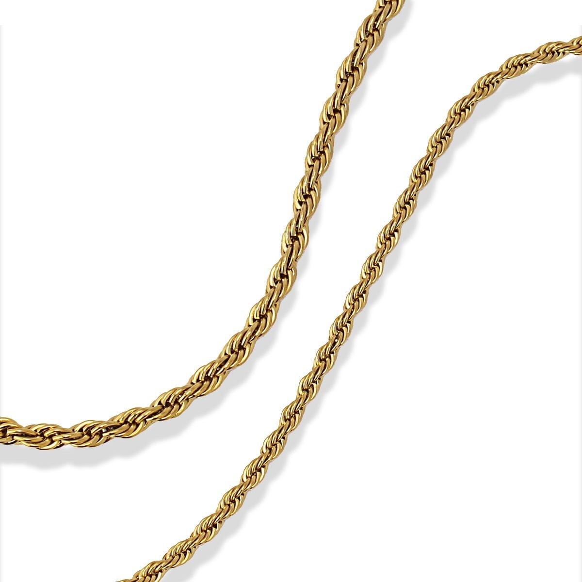 collar acero cordón 4mm dorado 2