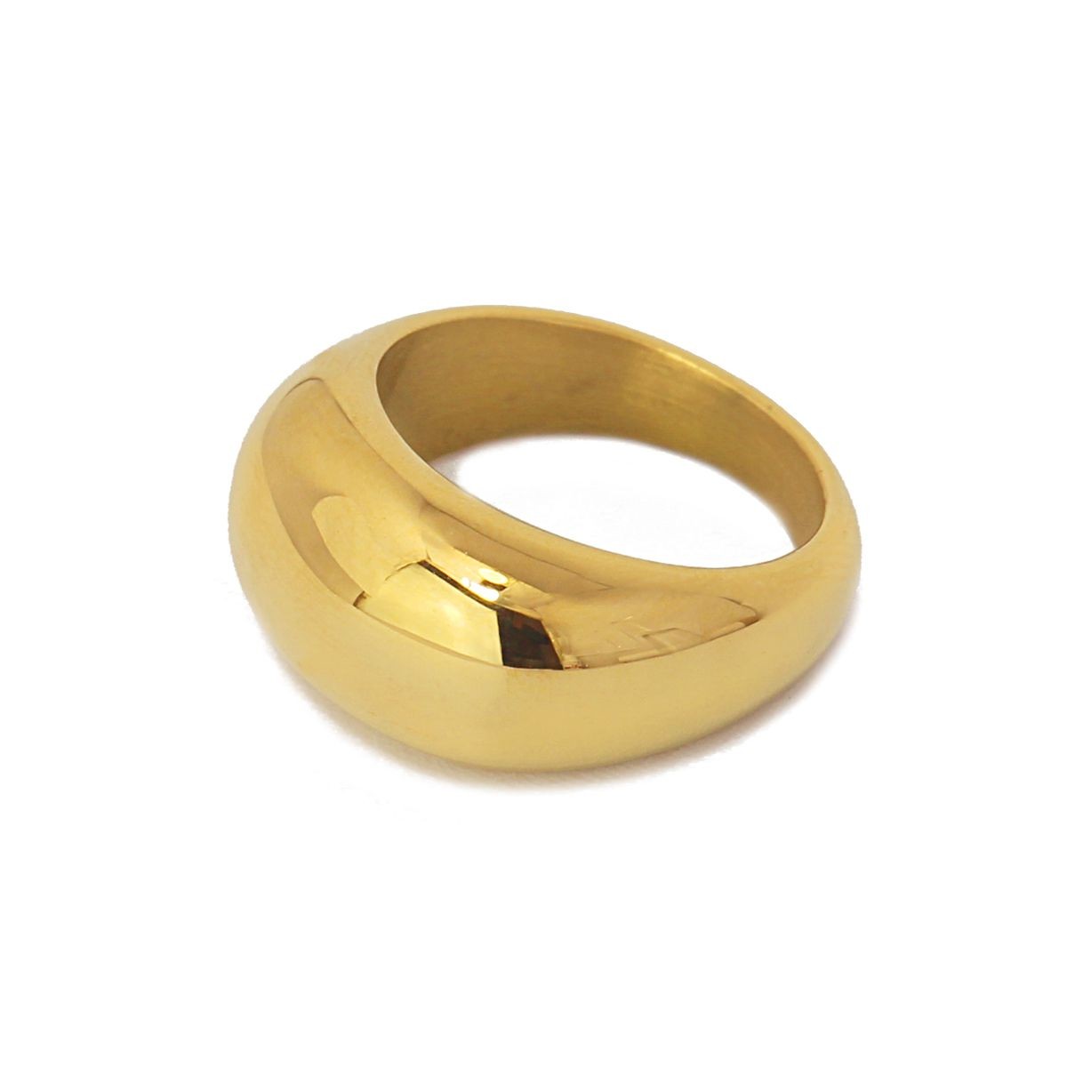 anillo esencial acero dorado