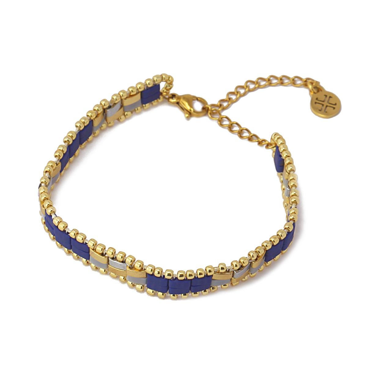 Pulsera miyuki artesanal acero quirúrgico hipoalergénico cuentas planas bolitas