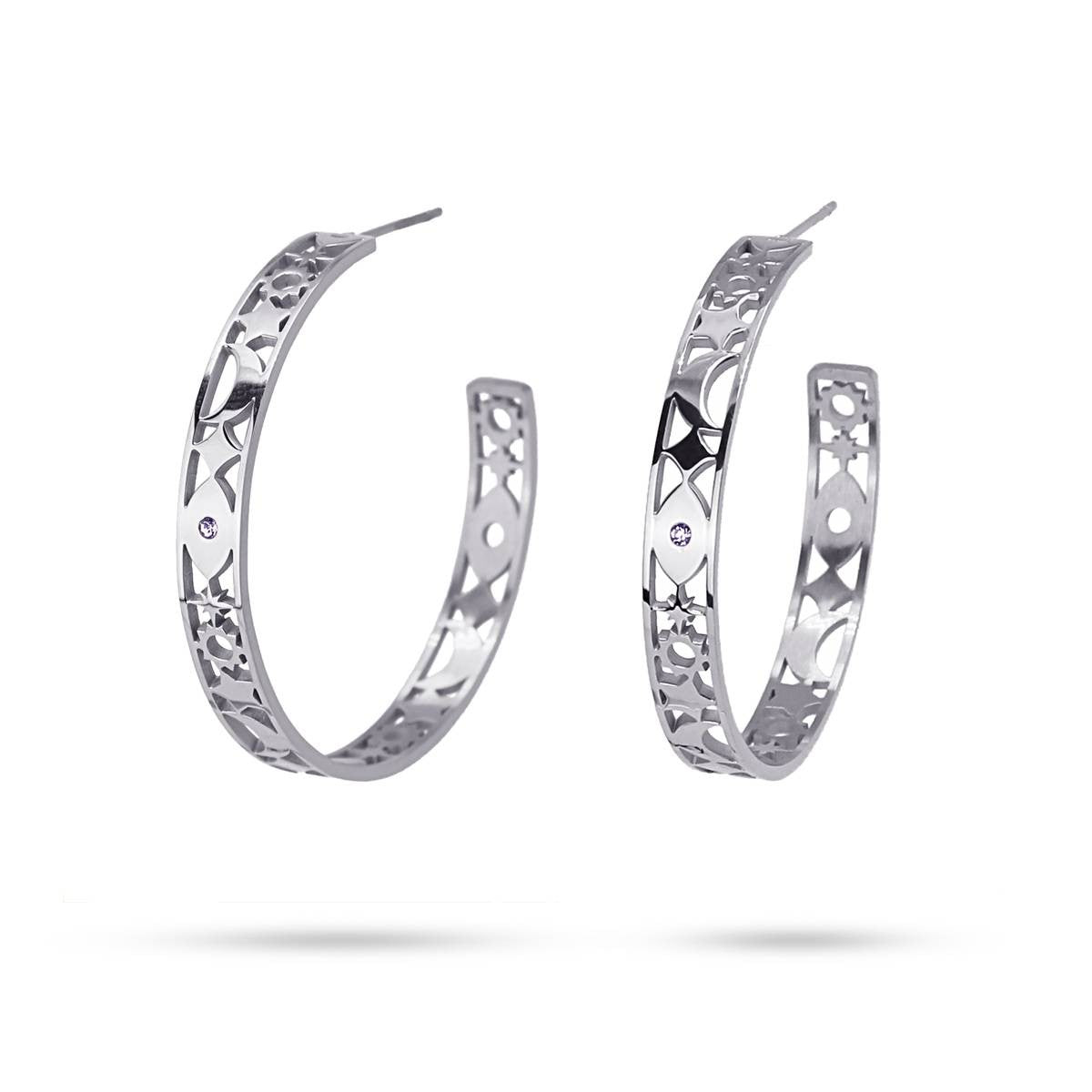 Aros Noche Plateado Anartxy