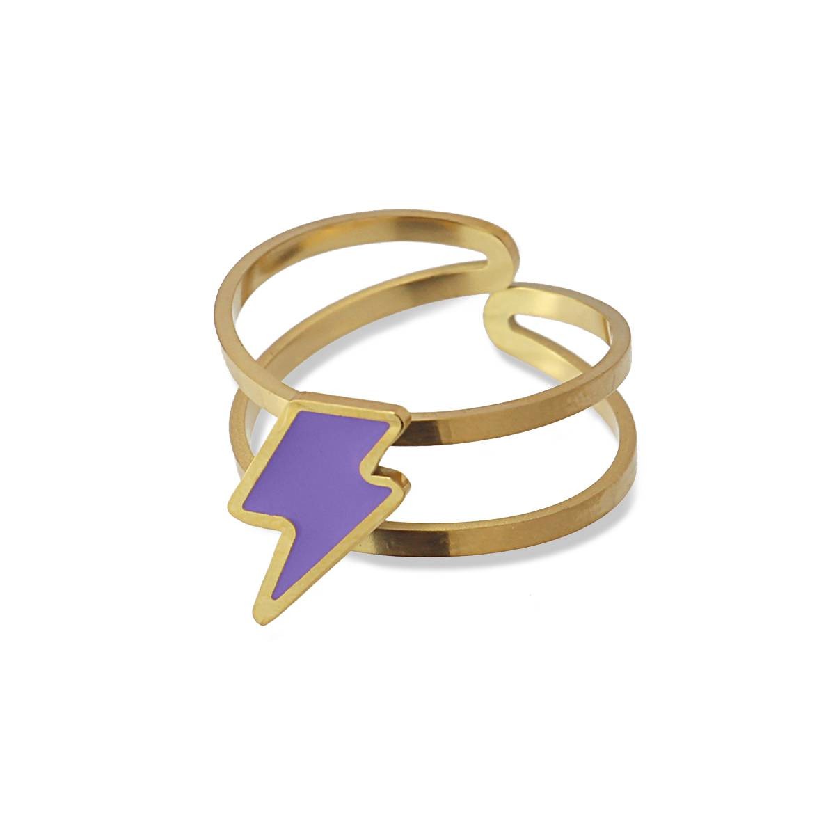 Anillo Rayo Morado Anartxy