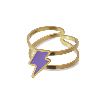 Anillo Rayo Morado Anartxy