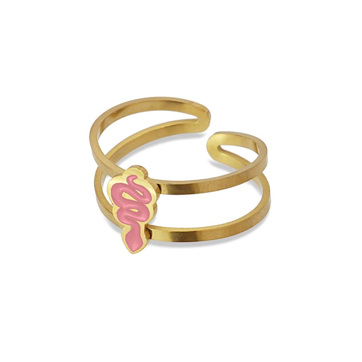 Anillo Víbora Rosa Anartxy