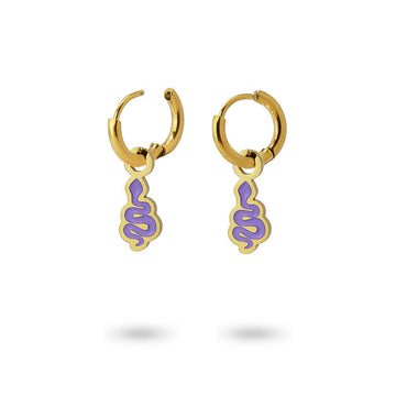 Mini aros Víbora Morado Anartxy