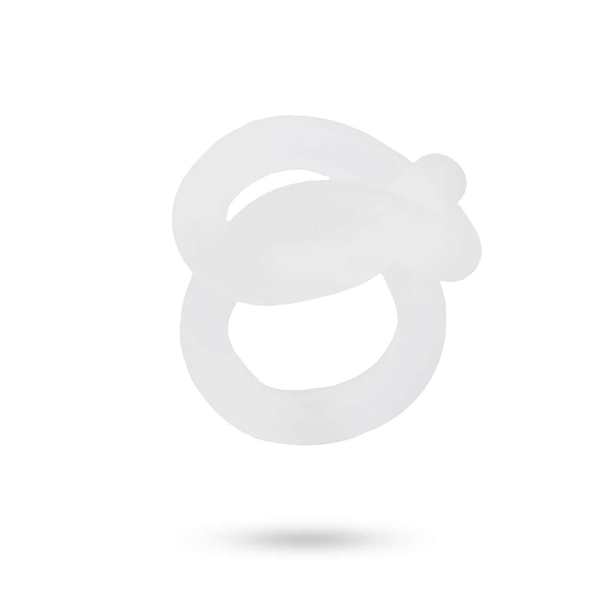 anillo maxi nudo plastico reciclado anartxy blanco
