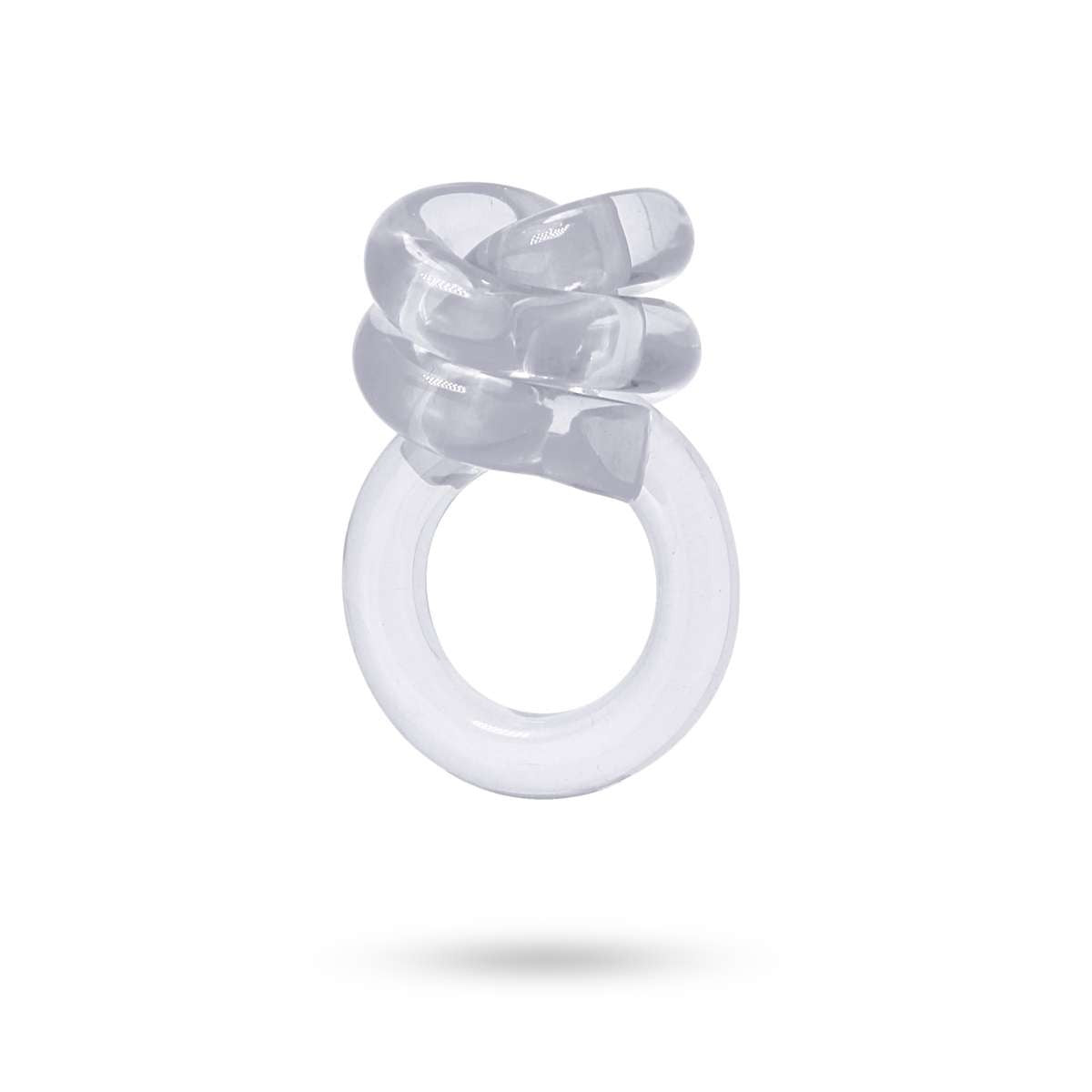 anillo maxi plastico reciclado muelle anartxy transparente