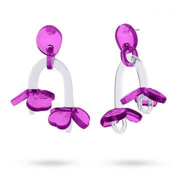 Pendientes Flores Morado Anartxy