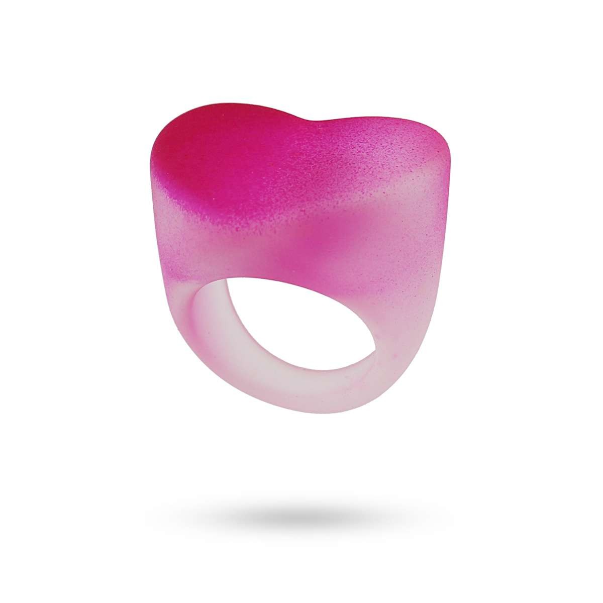 anillo maxi plastico reciclado color degradado helado corazón rosa