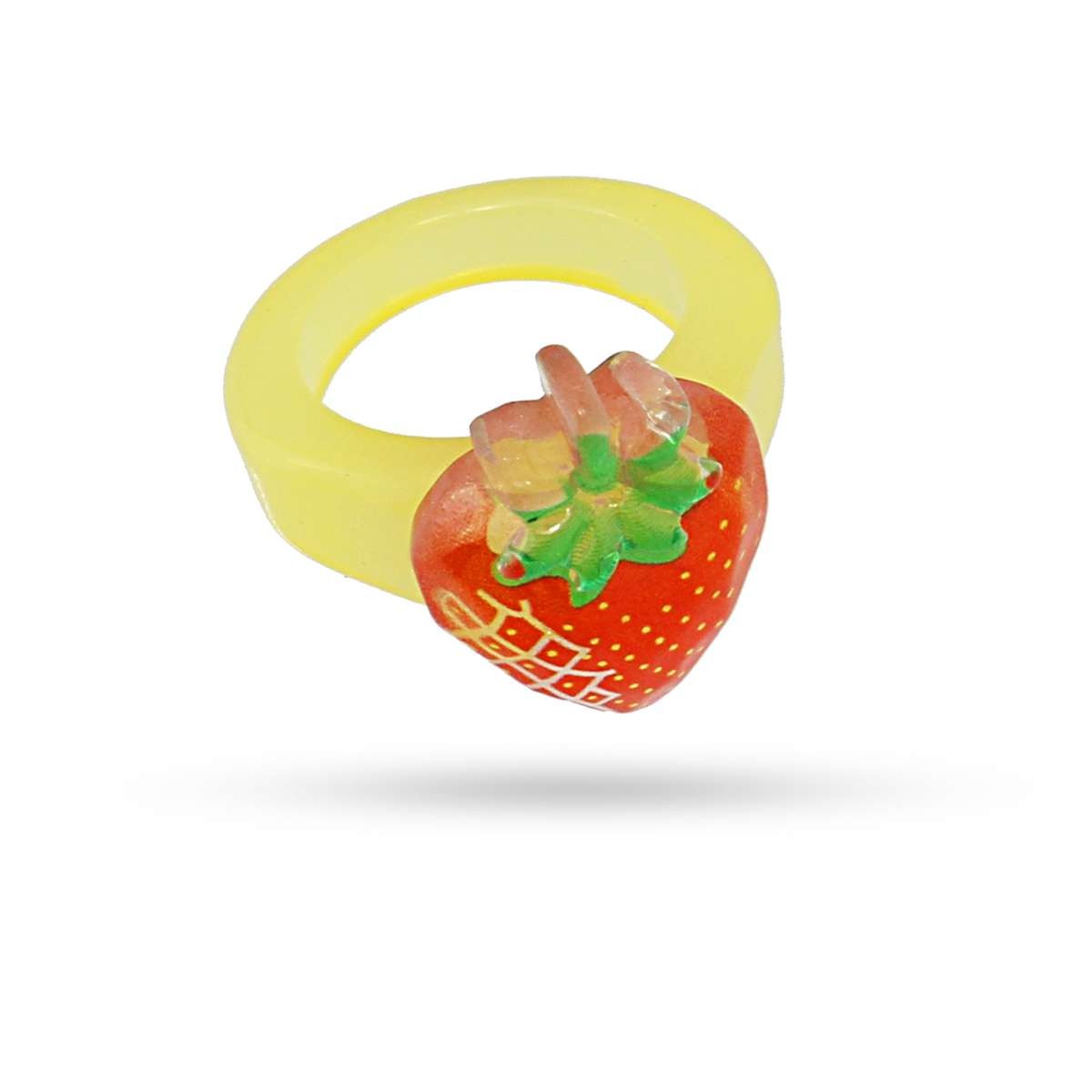 anillo plástico reciclado color frutas  fresa