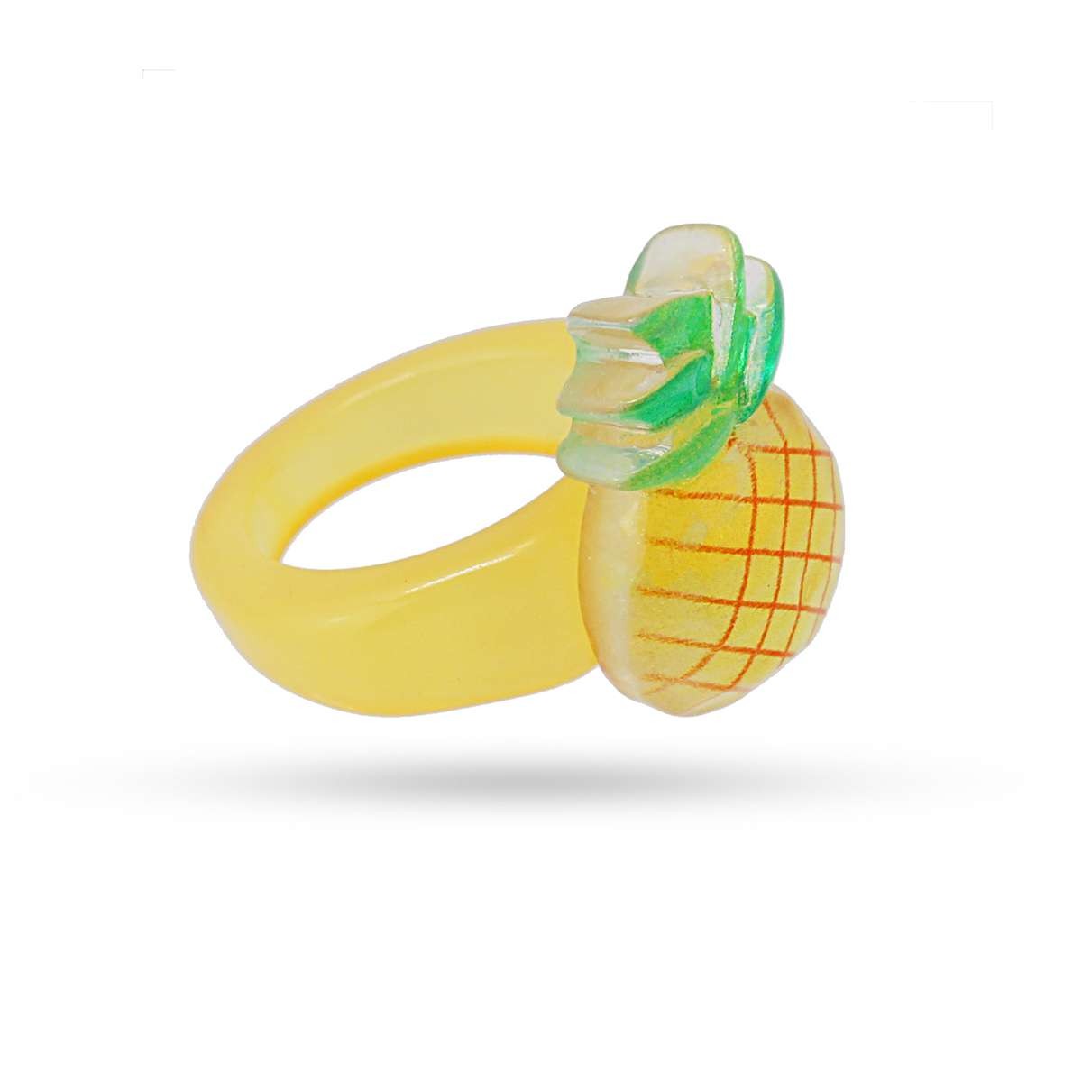 anillo plástico reciclado color frutas n piña