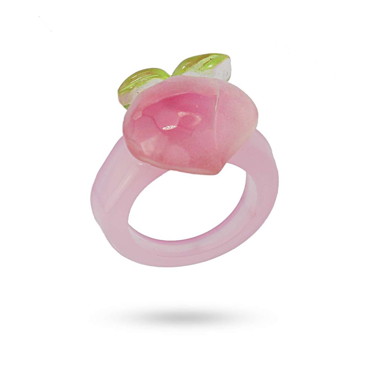 anillo plástico reciclado color frutas  melocotón