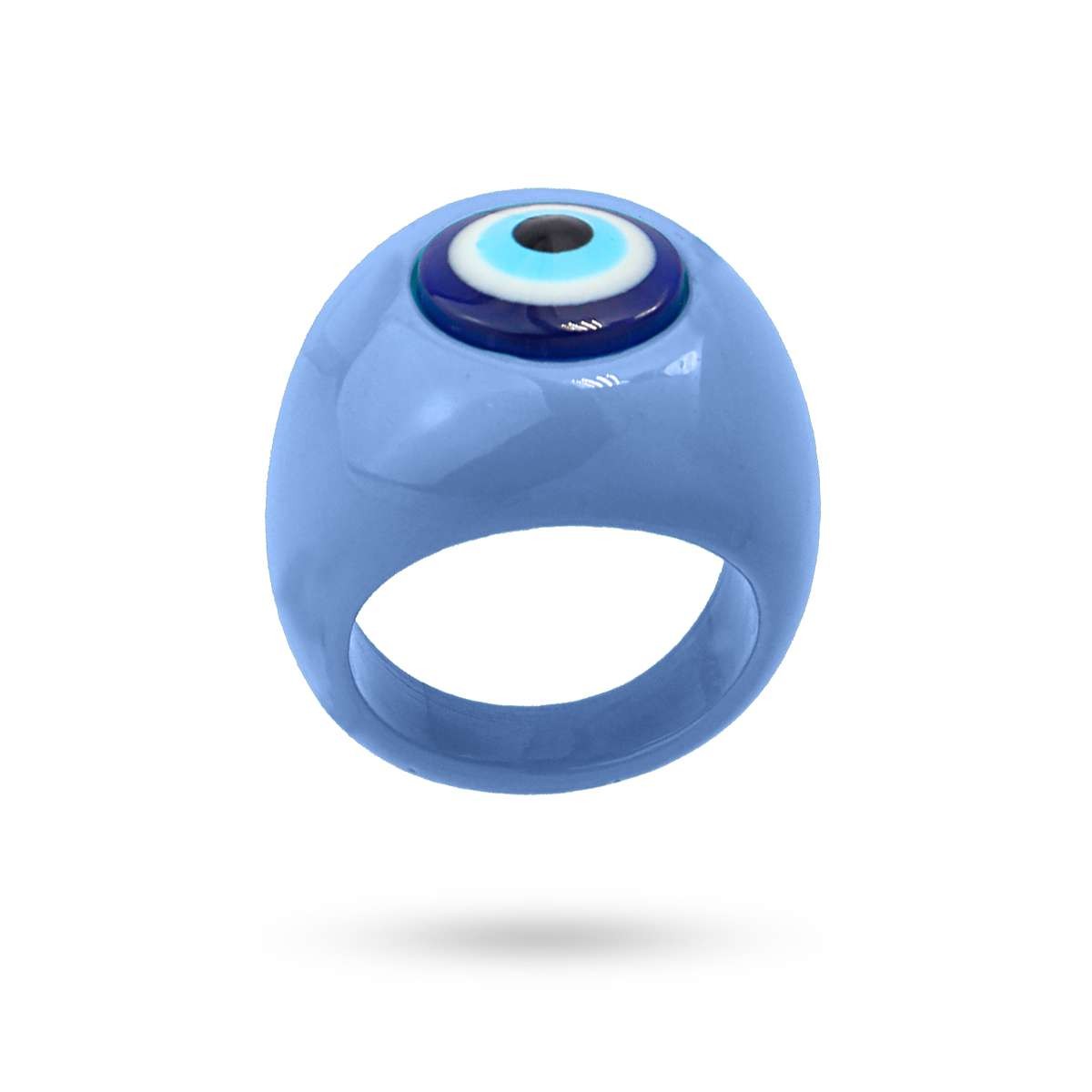 maxi anillo ojo turco plastico reciclado anartxy lila