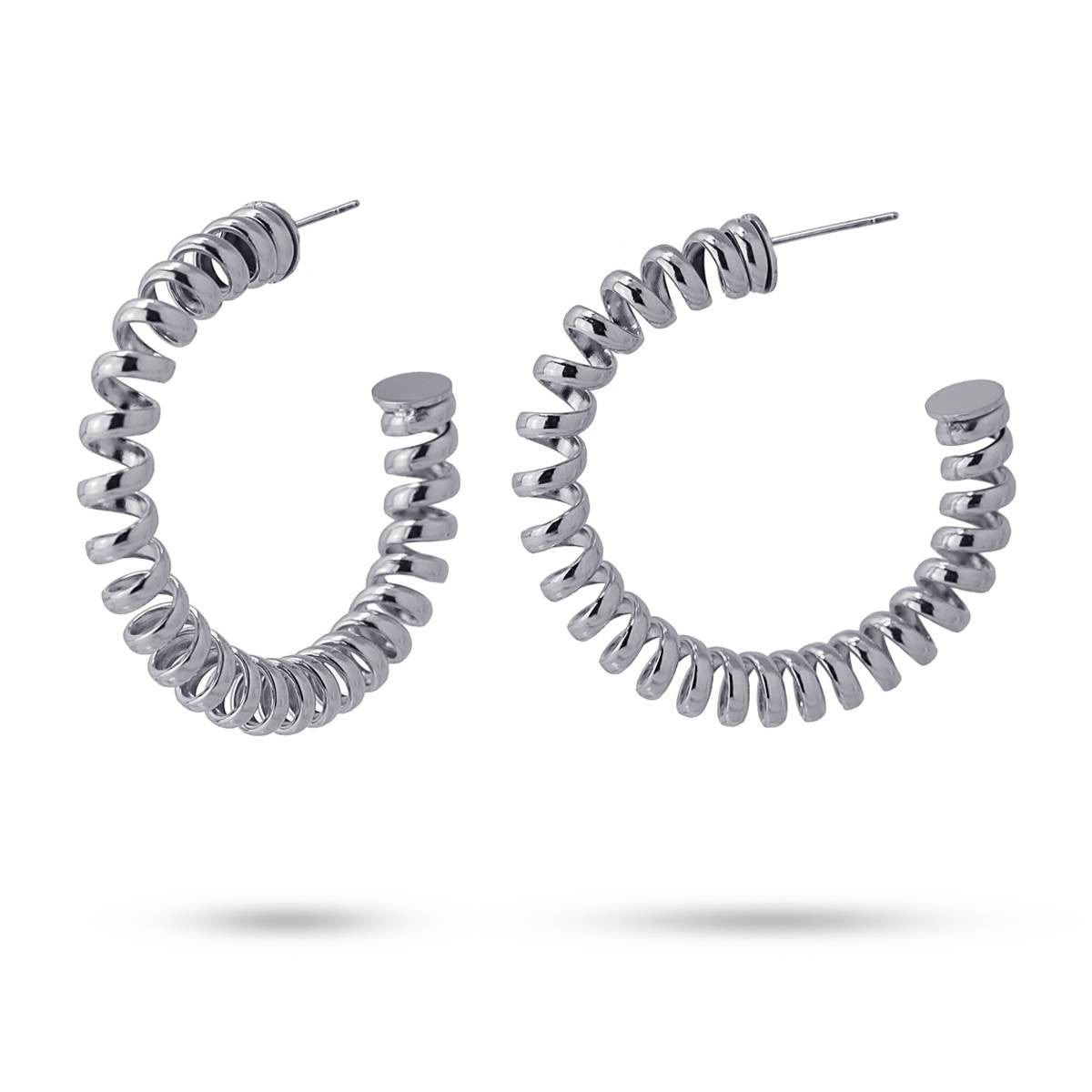 pendientes aros grandes muelle cable acero quirúrgico