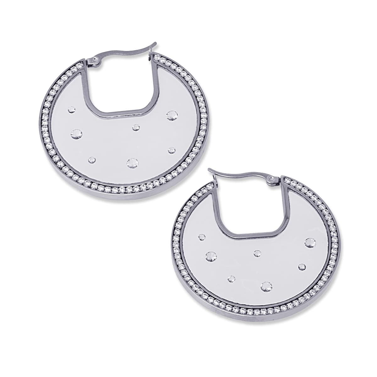 Aros circonitas CPE086 Plateado Anartxy