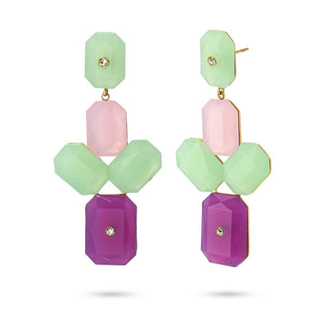Pendientes Magnolia Morado Anartxy