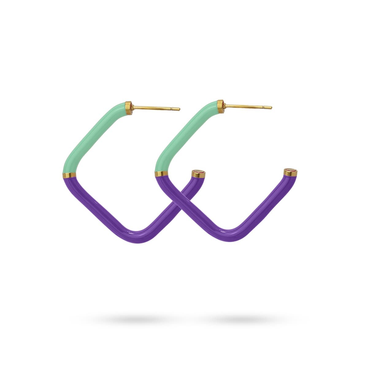 Two-tone enameled hoops CPE141