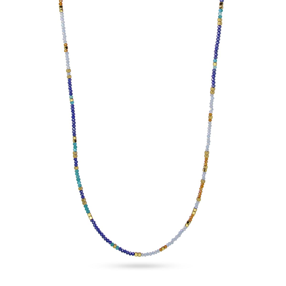Collar cristal BCO461 anartxy color combinado dorado acero largo cuentas