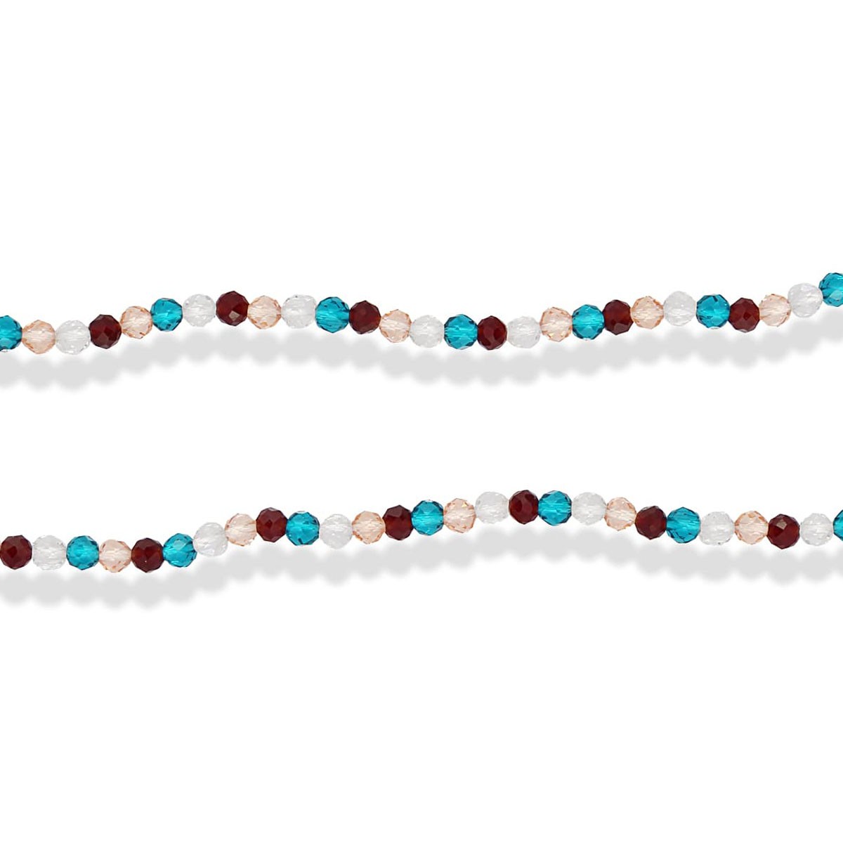 Collar abalorios BCO440 perlas cristal acero